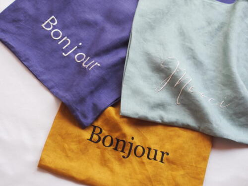 レタリングエコバッグリネン